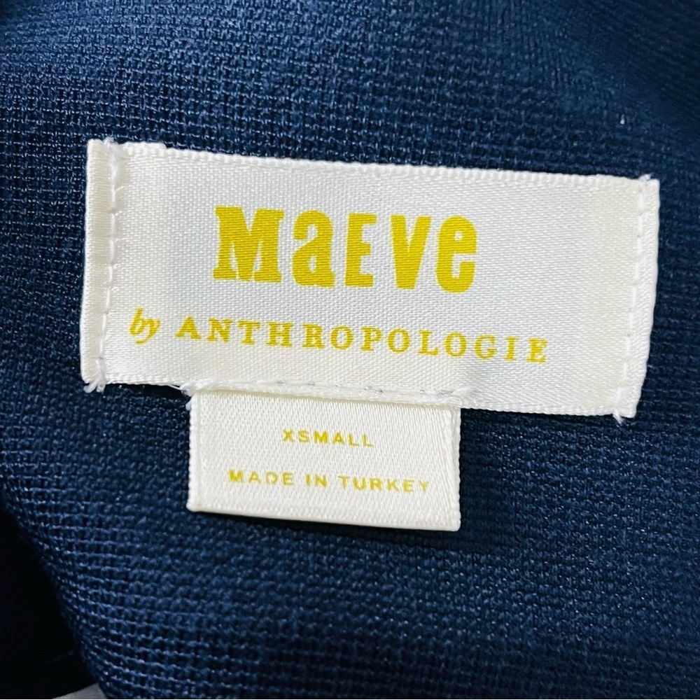 Anthropologie Maeve Navy pull on mini ponte skirt size xsmall - Picture 4 of 6